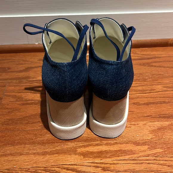Stella McCartney Denim Platform Derby Shoes - Picture 3 of 5